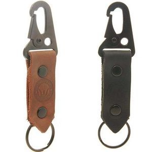 Full Grain Leather Tactical Keychain