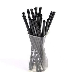 Reusable Black Metal Straws
