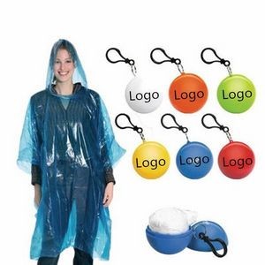 Disposable Emergency Raincoats Convenient Portable Hook Poncho Ball For Outdoor Activities,One Size