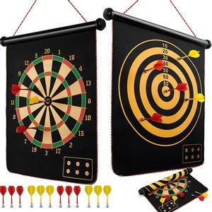 15" Double Sided Magnetic Dart Game Set W/6 darts
