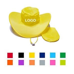 Foldable Polyester Hat with Carry Pouch Travel, Beach, Event, Concert & Parade Sun Hat