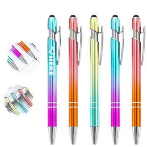 1.0 mm Gradient Finished Metal Ballpoint Pen With Stylus