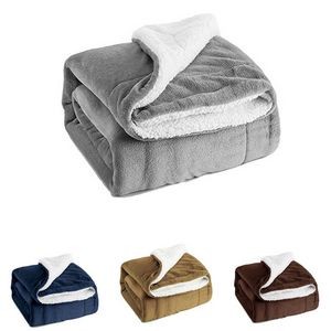 Sherpa Fleece Throw Blanket for Couch - Thick Fuzzy Warm Soft Blankets and Throws for Sofa, 51x63"