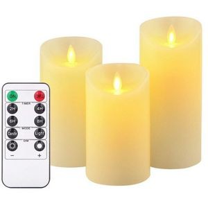 Flameless Candles Battery Operated Pillar Real Wax Flickering Moving Wick Electric LED Candle Sets