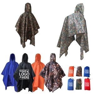 Rain Poncho - Hiking Pack Cover Waterproof Raincoat with Hoods Multi-Functional Raincoat for Outdoor