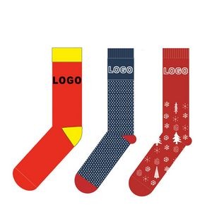 Low MOQ Custom Casual Ribbed Crew Socks