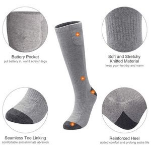 Heated Socks for Men/Women - Upgraded Rechargeable Electric Socks with Large Capacity Battery
