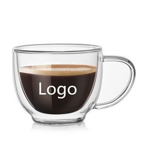 Cappuccino Glass Mugs 5oz,Clear Coffee Mug , Espresso Mug Cups,Double Wall Insulated Glass Mug