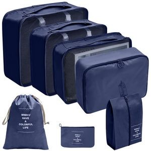 7 Set Packing Cubes Travel Luggage Organizer