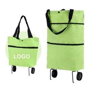 Collapsible Trolley Bags Folding Shopping Bag with Wheels