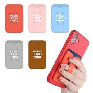 Phone Pocket Card Holder Wallet Sticker-Adhesive Stick On Back Silicone ID Credit Card Pouch Sleeve