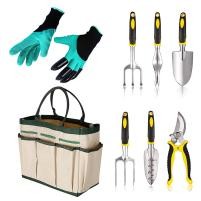 Gardening Kit with Tools, Gloves, and Bag