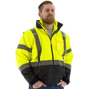 High Visibility Yellow 8-in-1 Transformer Jacket with High Visibility Liner, ANSI 3, Type R