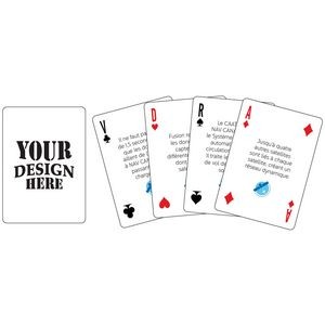 Custom Playing Cards on Casino Cardboard- 2 Side ("Poker" format)
