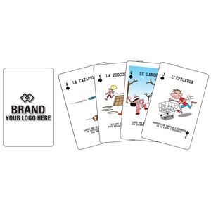 Custom Playing Cards on Casino Paper - 2 Sides ("Bridge" format)