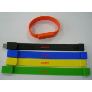 Silicone Rubber Bracelet With 64G Flash Drive USB Memory Stick