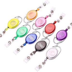 Translucent Retractable Carabiner Reels for ID Badge Holders