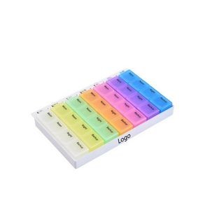 Weekly and Daily Medicine Supplement Organizer with Box Case