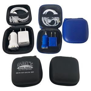 Mini Outdoor Travel Portable Square Cases Charging Kit