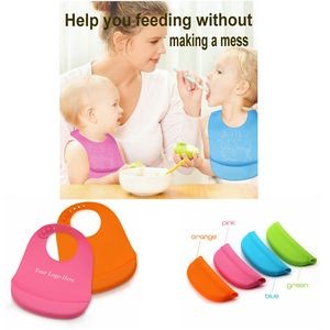 Easy Clean up Food Grade Silicone Baby Bibs