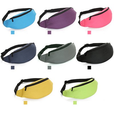 2 Zippers Polyester Budget Fanny Pack