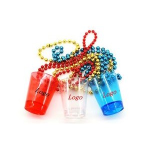 LED Colorful Party Shot Glass on Bead Necklaces