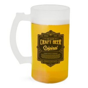 16 Oz. Frosted Glass Stein