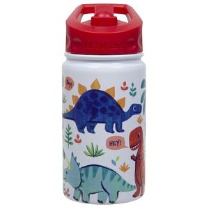 12oz Dino Print Kids Bottle with Straw Lid