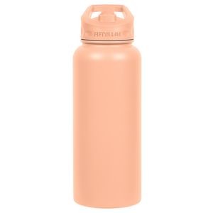 34oz Peach Bottle with Matching Straw Lid