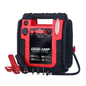 Portable Emergency battery booster 22000mAh Jump Starter with 260PSI Air Compressor