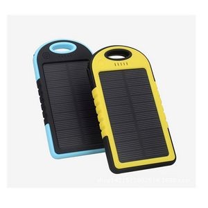 5000mAh Rechargeable Solar Power Bank w/Lithium Ion Battery