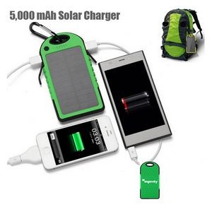 5000mAh Dual-USB Solar Power Bank Battery Charger