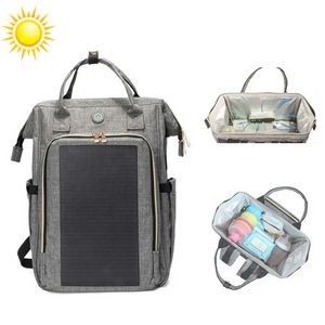 Multi-function Sterilization Diaper Backpack w/10W Solar Panel