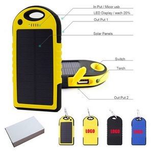 Rechargeable Water-Resistant Solar Power Bank 4000mAh
