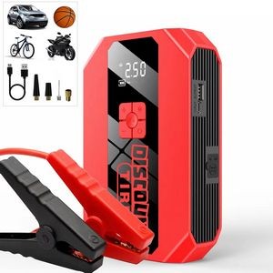 Portable Emergency battery booster Jump Starter combo Emergency tire inflater