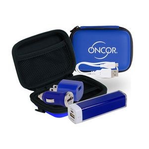 Travel Kits w/Rechargeable 2600mAh Power Bank and Car Charger