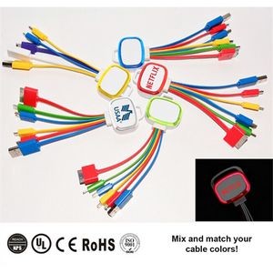 4-in-1 USB Charging Multi-Cable w/LED Light