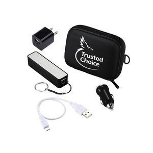 2600mAh Power Charger Travel Kit - UL Listed & Prop 65 Compliant