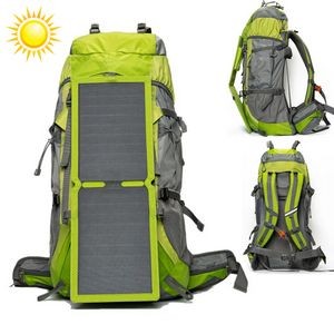 55L Capacity Solar Powered Hiking Backpack w/20W Charger
