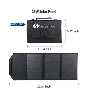 30W Folding Solar Panel Kit