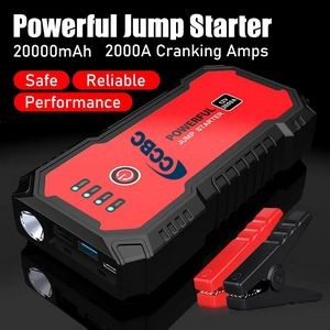 Portable Emergency battery booster 20000mAh Jump Starter w/Smart Clamp