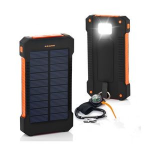 10000mAh Multifunctional Solar Power Bank w/Flashlight