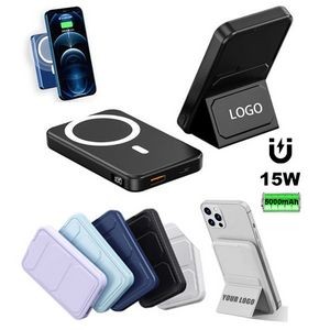 5000mAh Magnet Wireless Power Bank with Phone Stand