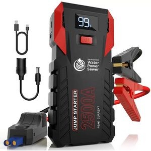 Portable Emergency battery booster 2500 A Peak Jump Starter with USB3.0 Quick Charge