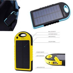 Portable 4000mAh Solar Power Bank w/Aluminum Case - UL Certified