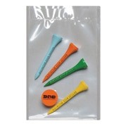Value Poly Bag Pack w/ Four 2 1/8" Tees & 1 Marker