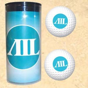 4-Color Image Insert Golf Ball Tube w/ 2 Wilson 