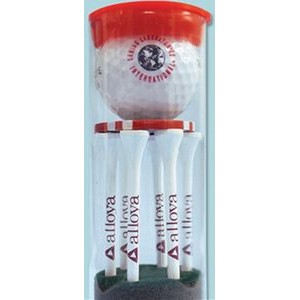 Best Buy Golf Ball Tube w/2 Golf Ball, Six 2-3/4" Tees & 1 Poker Chip Marker