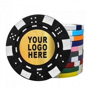 Gold Foil Stamped Dice Poker Chips