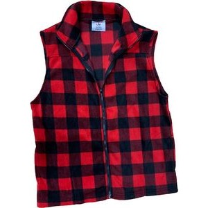 Canadian Made Premium Plaid Fleece Vests